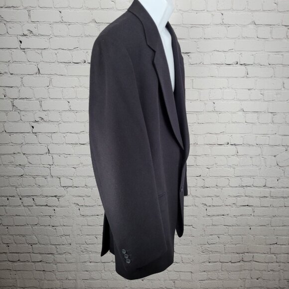 Daks Jermyn Street Black Wool Cashmere 2 Button Double Vent Blazer Sportcoat 46R - Picture 16 of 16
